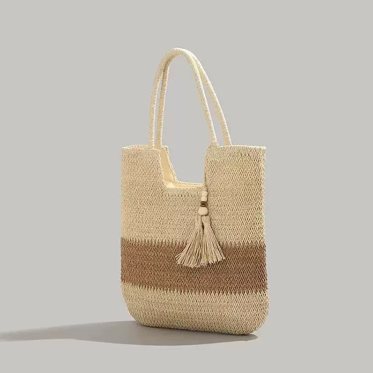 Woven Straw Large Capacity Handmade Beach Tote Bag