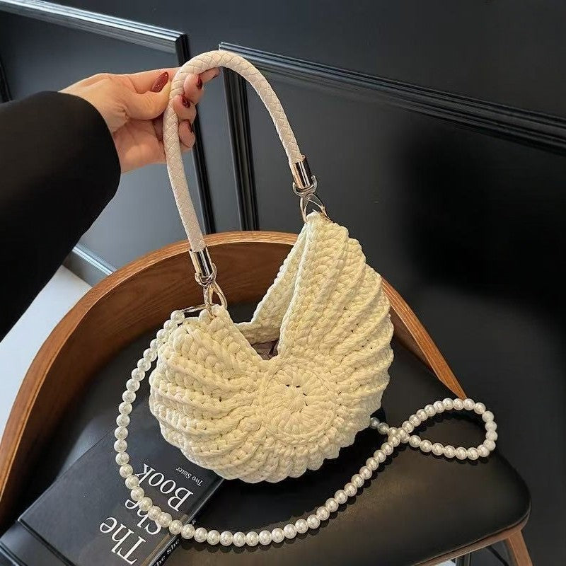 Hollow Knitted Large Capacity Wool Beach Tote Bag