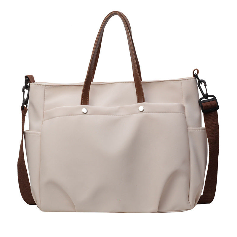 Large Canvas Tote Bag with Adjustable Crossbody Strap