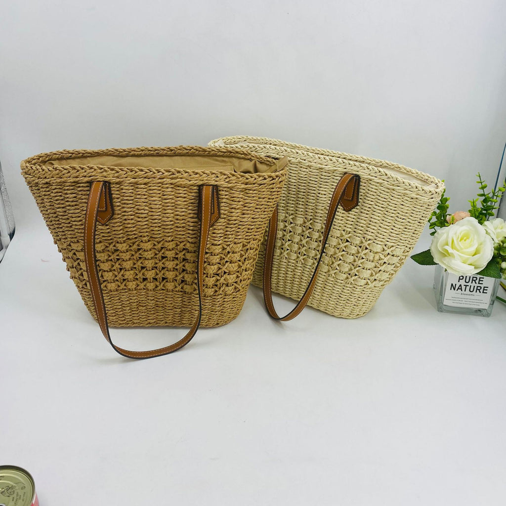 Straw Woven Large Capacity Crossbody Tote Bag