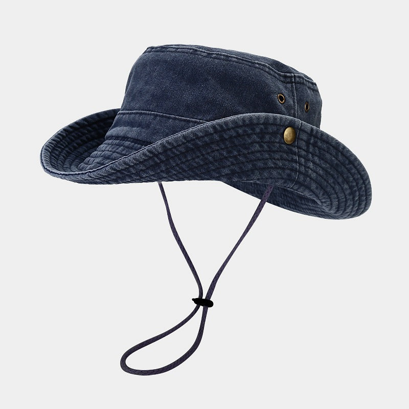 Spliced Large Brim Washed Fishing Hat
