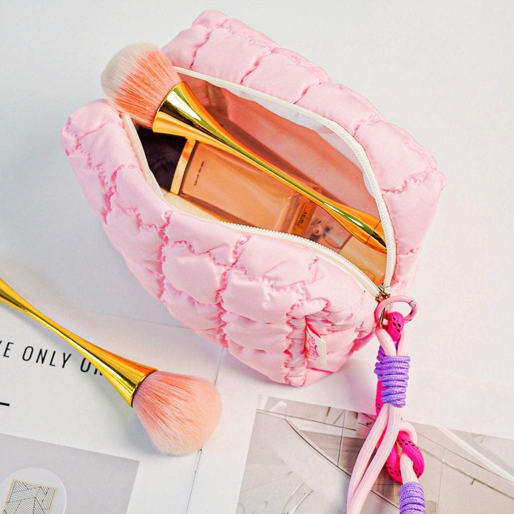 Puff Quilted Octagonal Cosmetic Toiletry Bag