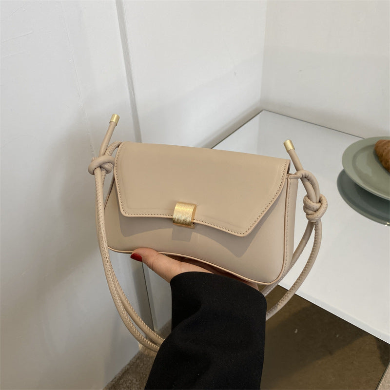 Minimalist Flap Adjustable Knotted Strap Shoulder Bag
