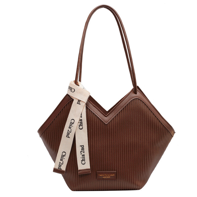Large-Capacity Bag For Women 2024 New Summer High-End Commuting To Work Single Shoulder Hip Bag Class Tote Handbag