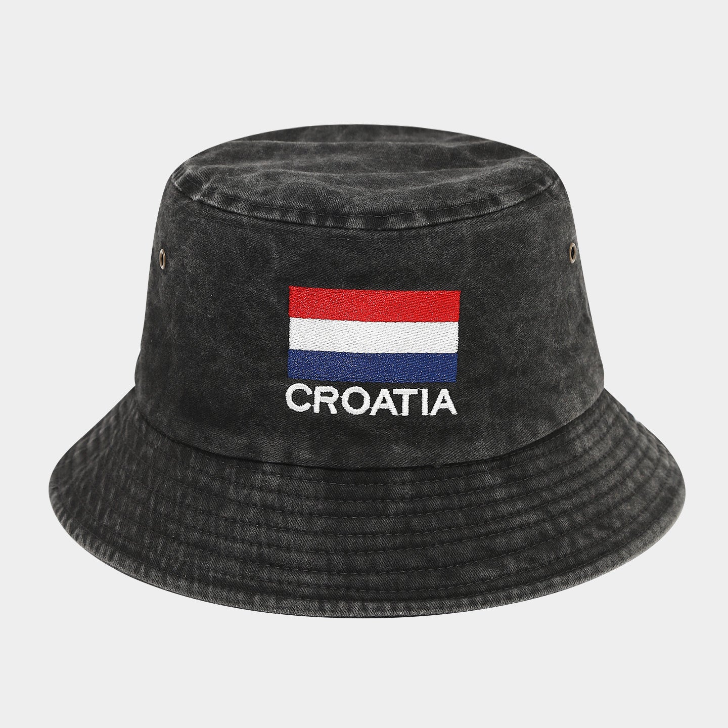 Washed Foldable World Flag Fisherman Hat