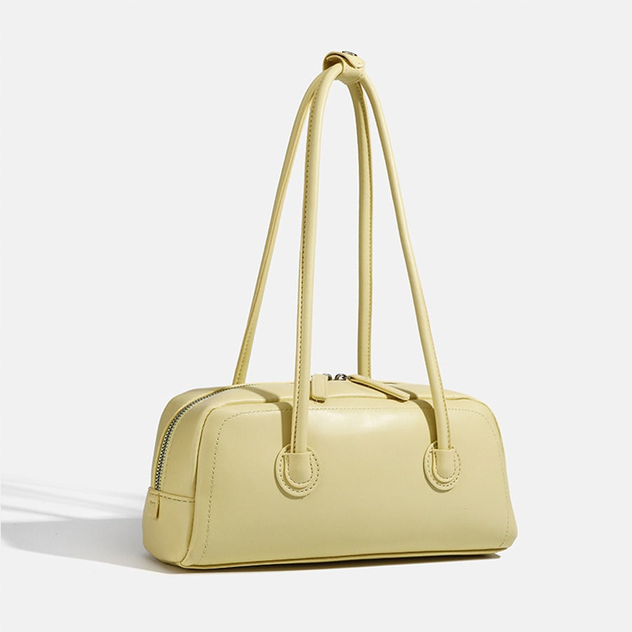Retro Minimalist Barrel Shoulder Bag Baguette Handbag