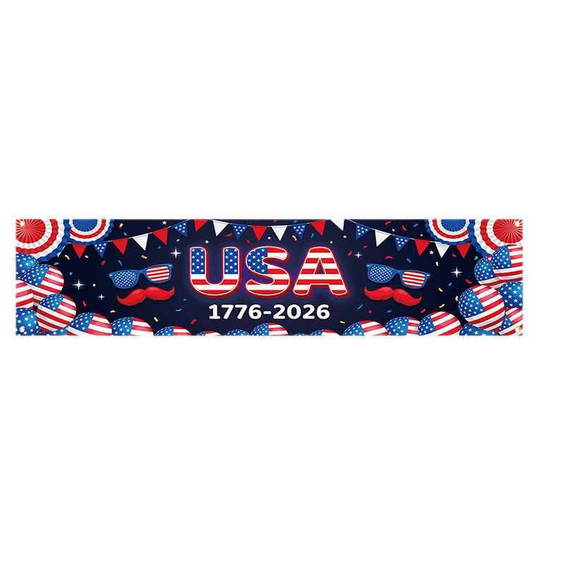 Independence Day 250th Anniversary Hanging Flag Banner