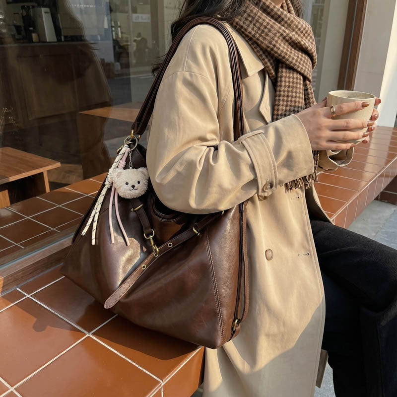 Soft Touch Shoulder Bag with Multiple Carry Options