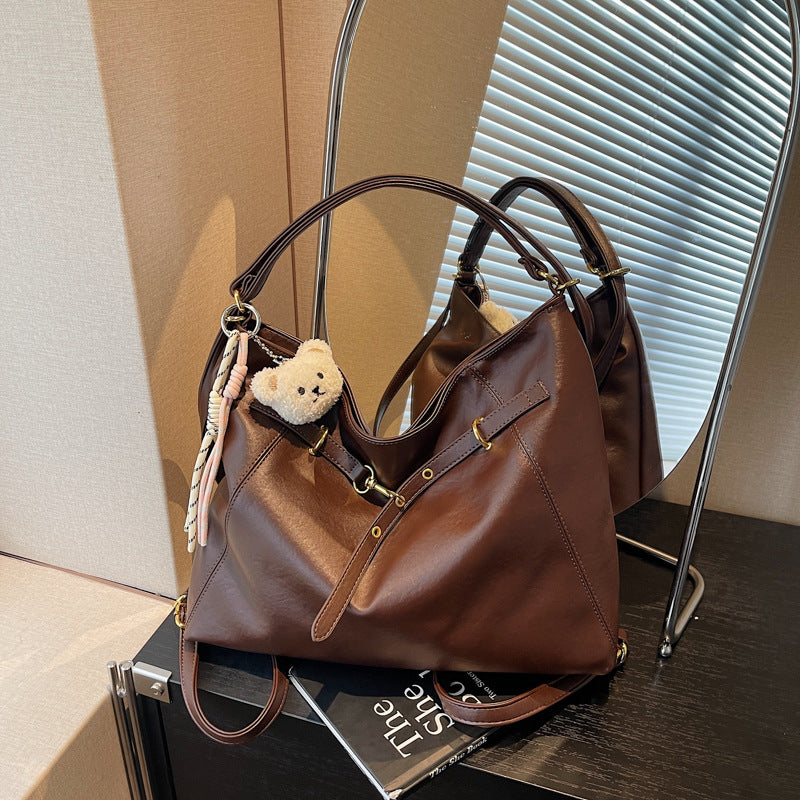Soft Touch Shoulder Bag with Multiple Carry Options