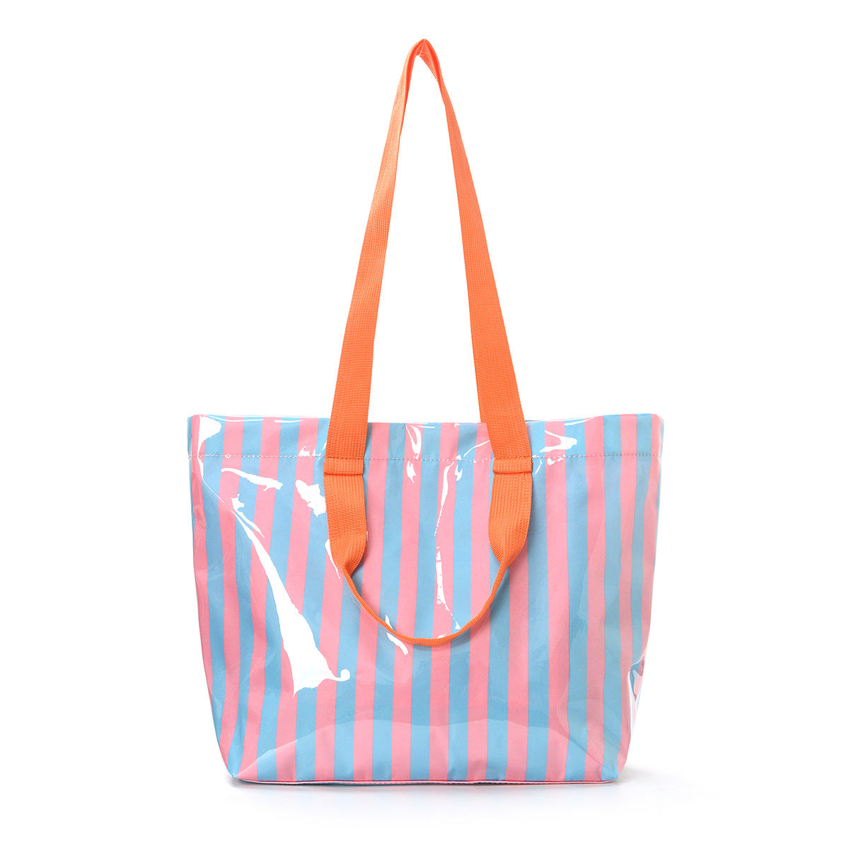 Striped Large Capacity Lightweight Travel Tote Bag