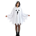 Oversized  Hooded Ghost Halloween Poncho Costume in White or Pink