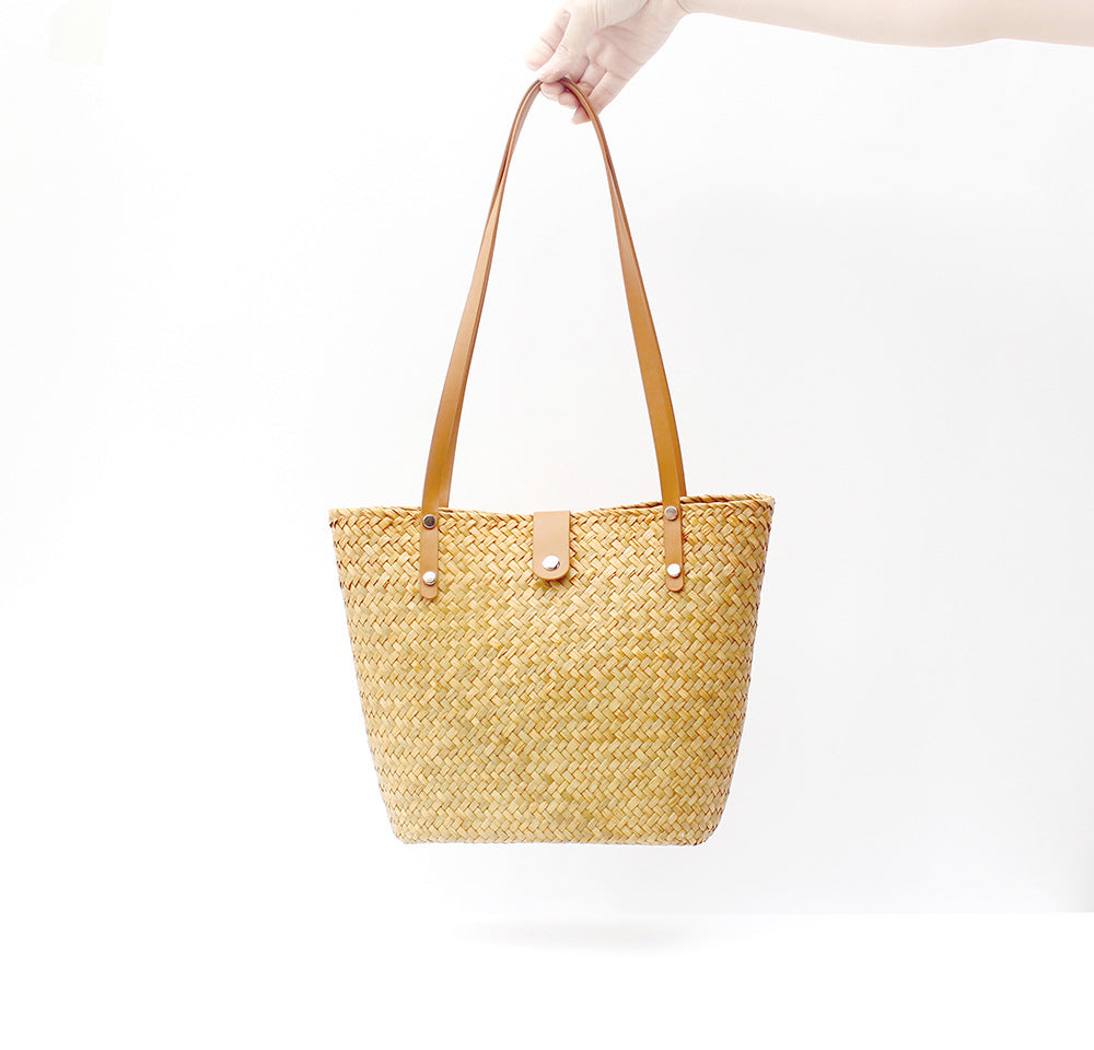 Handwoven Straw Large Capacity Beach Tote Bag