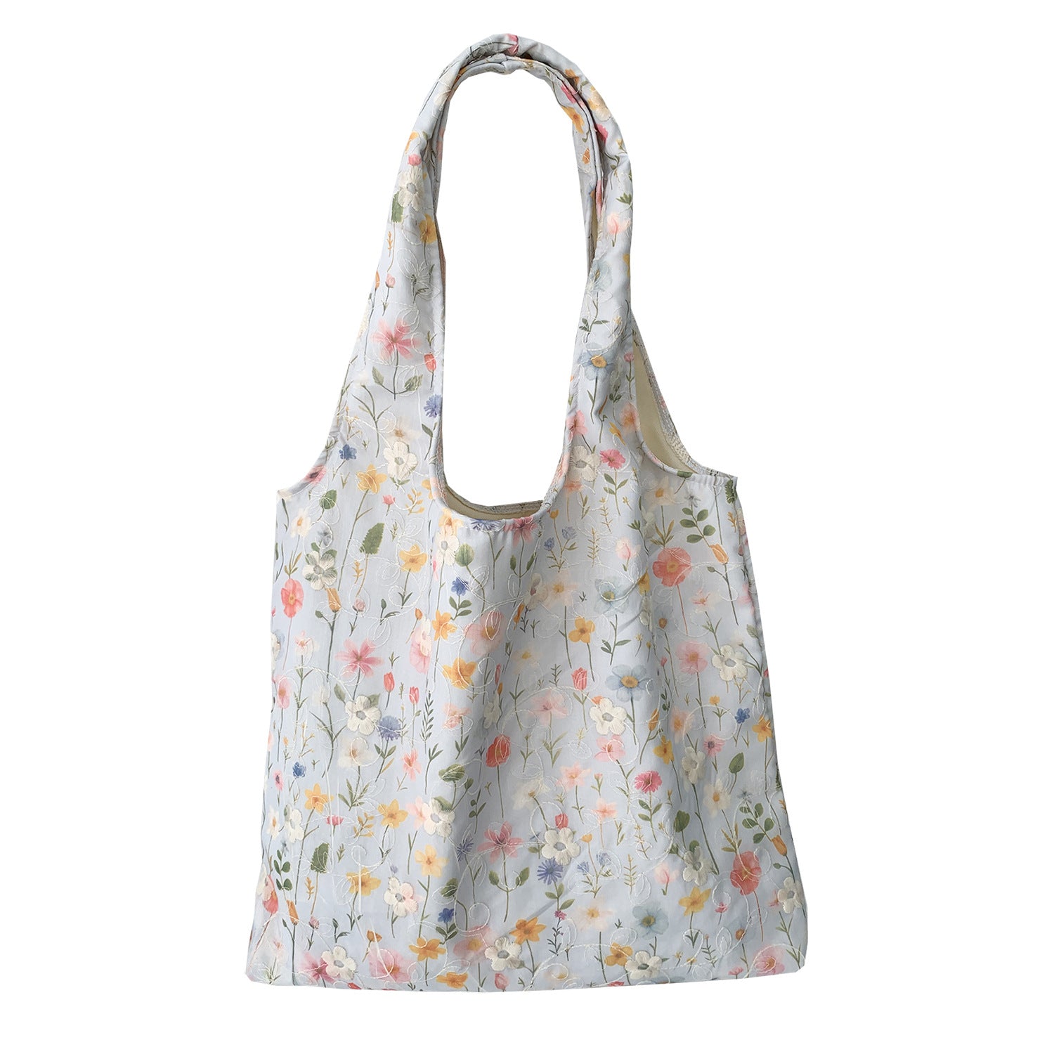 Embroidered Floral Canvas Shoulder Bag Fresh Versatile