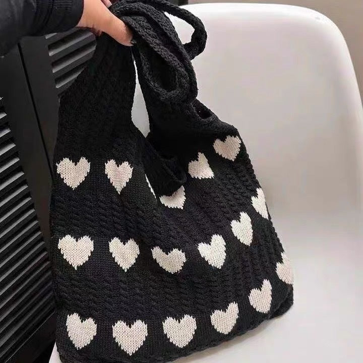 Women Yarn 2026 New Hand Knit Underarm Unique Shoulder Commute Tote Bag