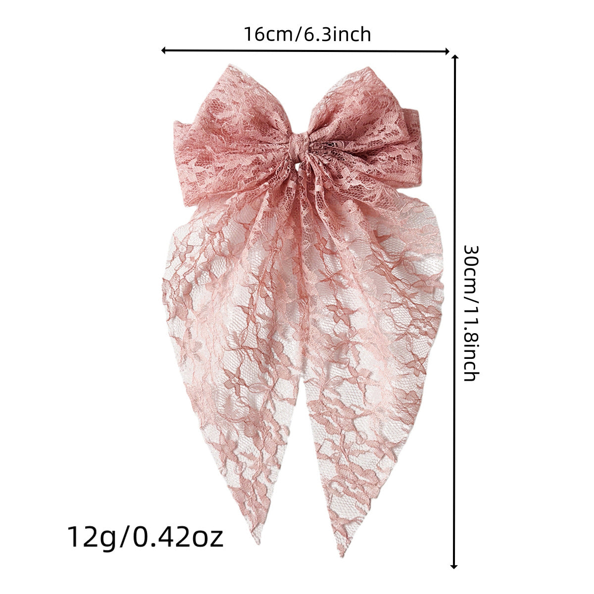 Elegant Lace Bow Spring Hair Clip