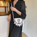 Women's Tassel Braided Shell Beach Crossbody Bag