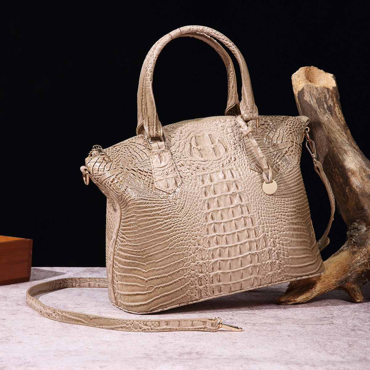 Portable Crossbody Retro Multi-Color Crocodile Pattern Bag