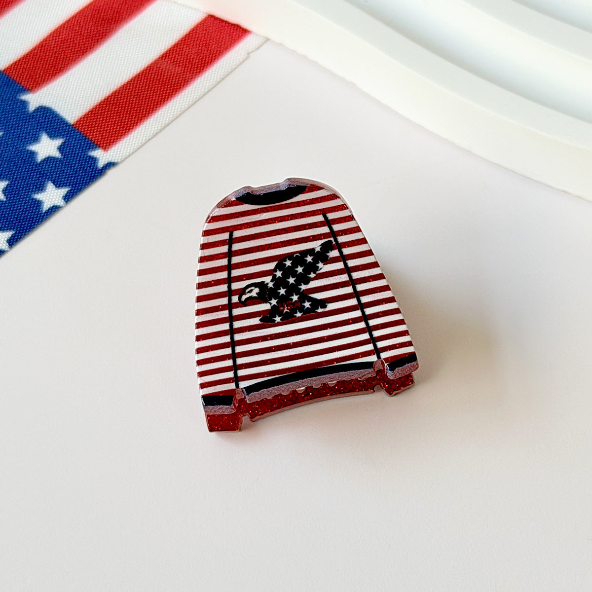 Independence Day Eagle Love Star Hair Clip