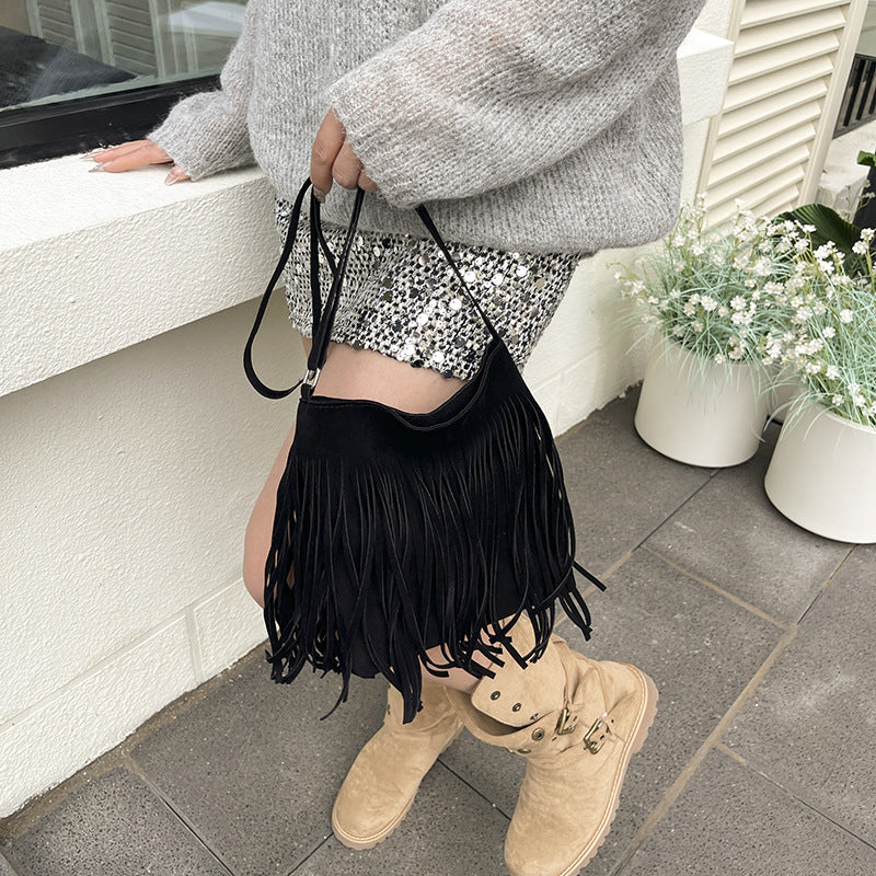 Women Tassel Crossbody Shoulder Bag
