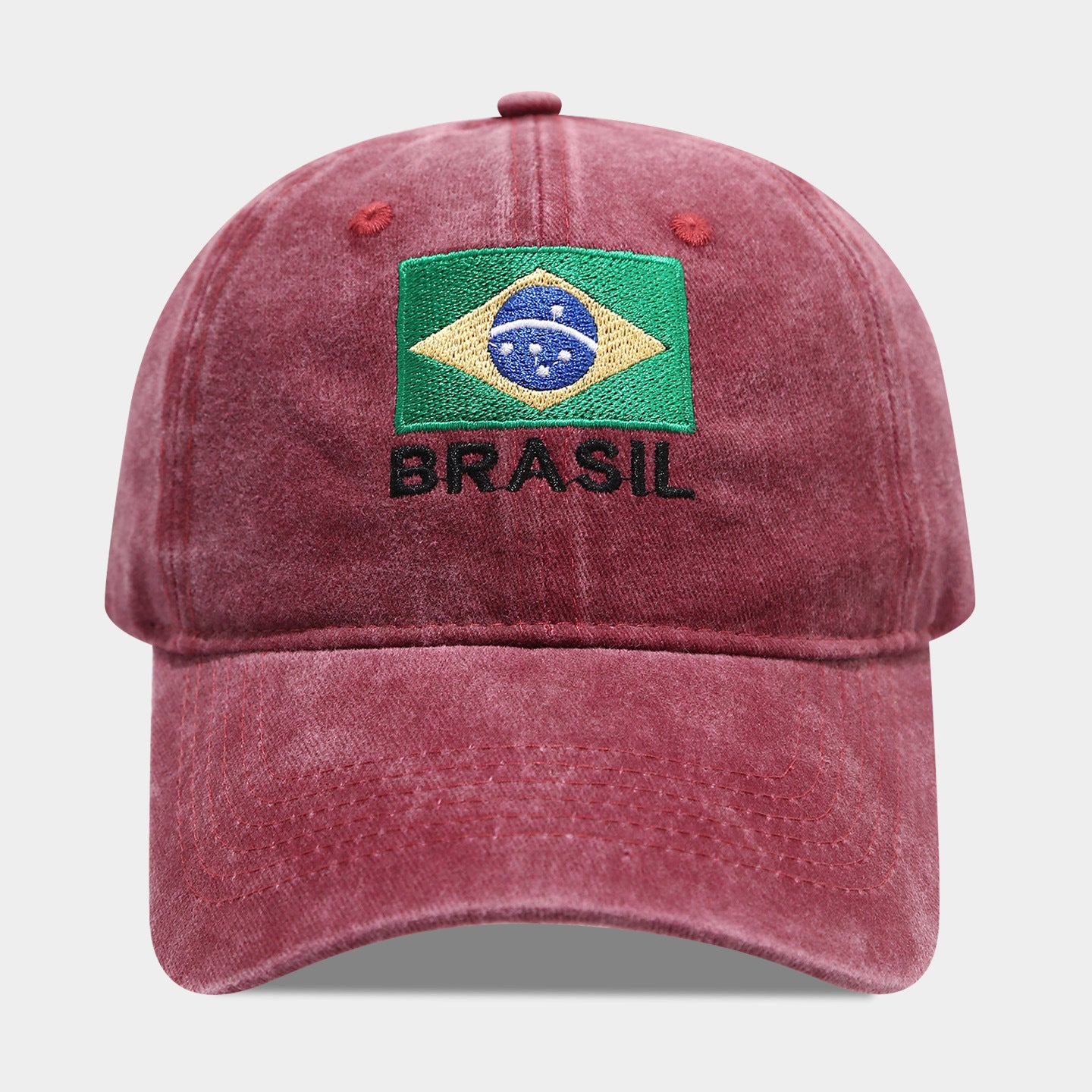 World Cup Flag Embroidered Black Baseball Cap