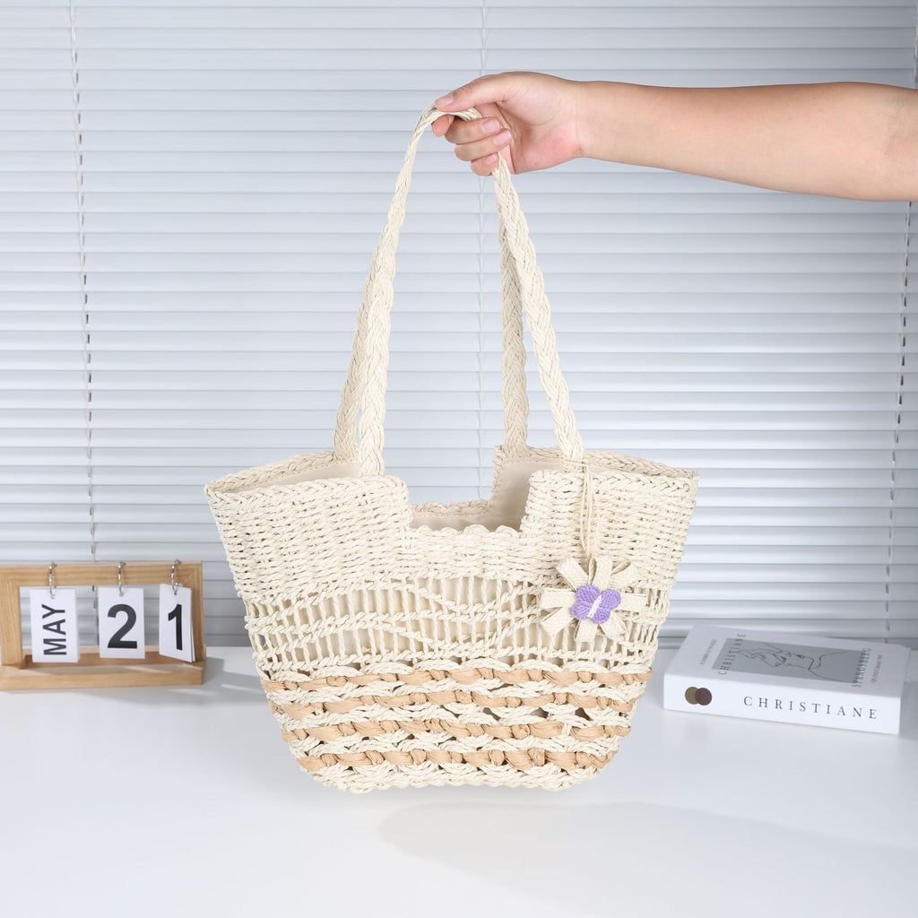 Boho Floral Handwoven Crochet Tote Bag