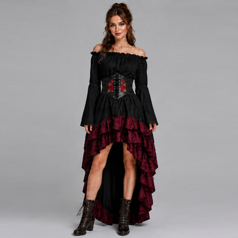 Halloween Gothic Renaissance High Low Dress