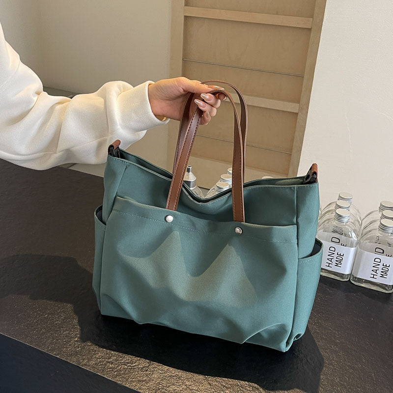 Large Canvas Tote Bag with Adjustable Crossbody Strap
