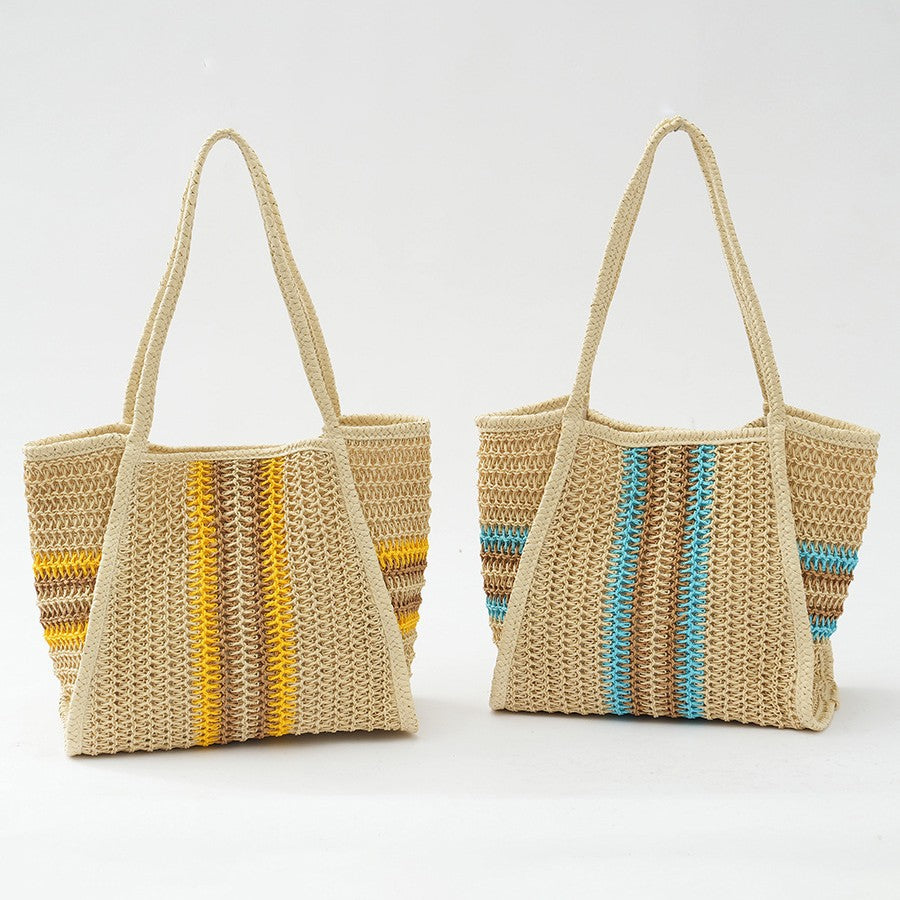 Women's Large Capacity Woven Commuting Beach Tote Bag