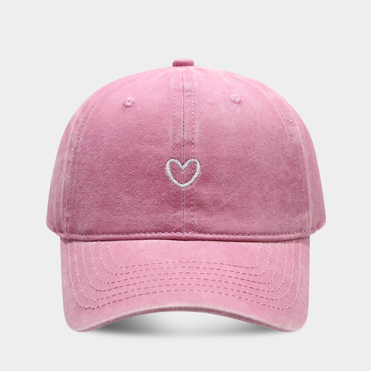 Literary Retro Embroidered Love Soft Peaked Cap