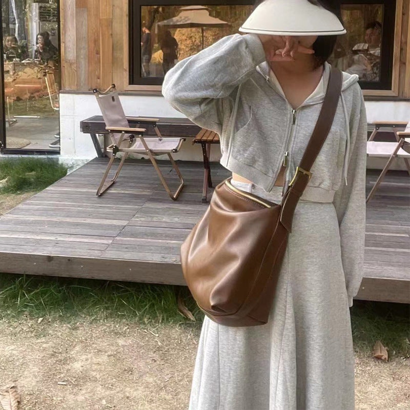 Soft PU Oversized Slouchy Hobo Bag Shoulder Tote with Adjustable Strap