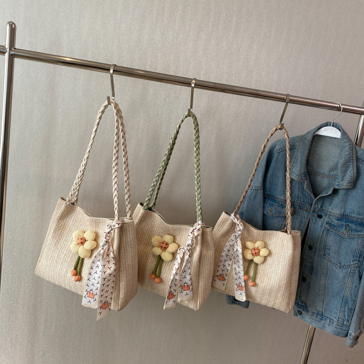 Women Unique Woven Straw New Large Beach Shoulder Crossbody Tote Bag