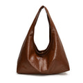 Glossy Wide Strap Hobo Shoulder Bag