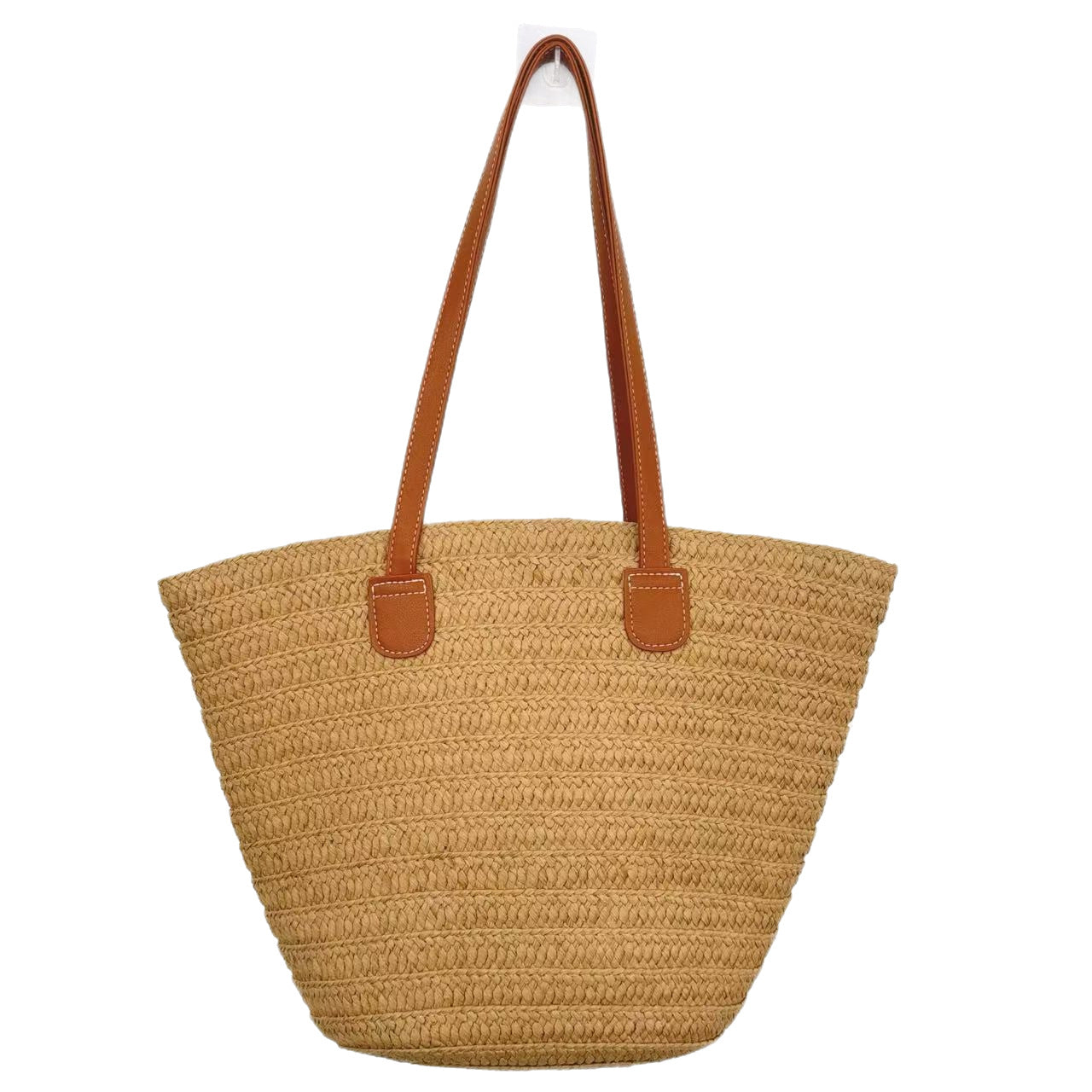 Straw Large Capacity Beach Woven Bucket Tote Bag