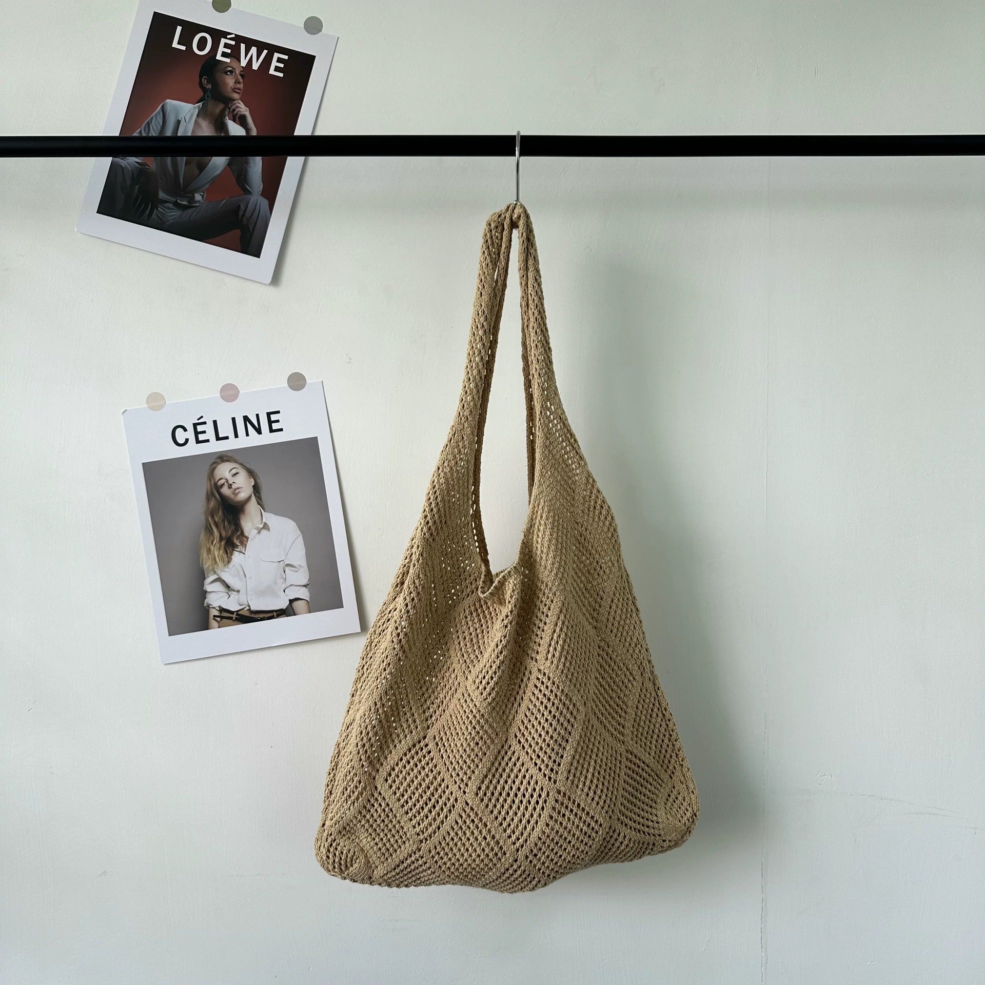 Women Yarn 2026 New Hand Knit Underarm Unique Shoulder Commute Tote Bag