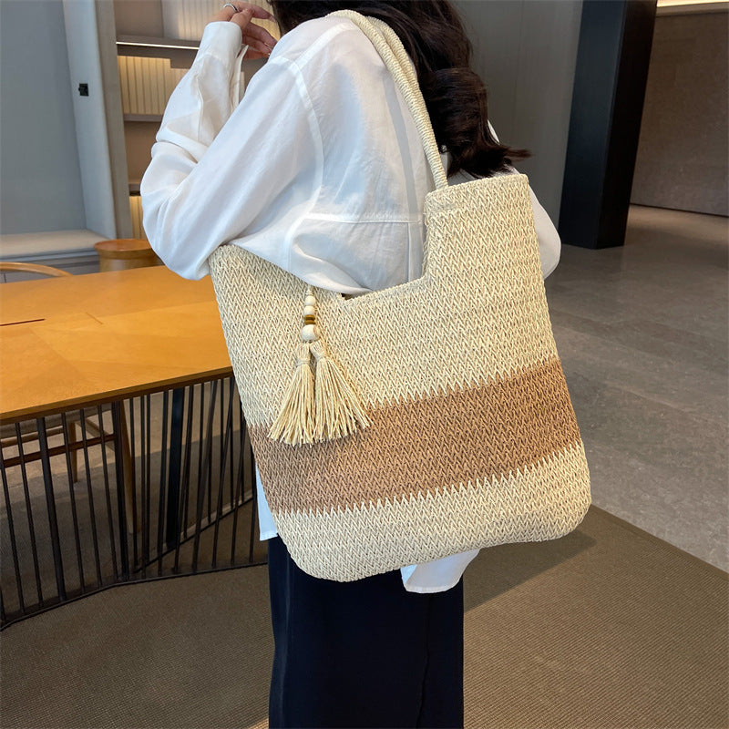 Women Minimalist Large Tote New Shoulder Casual Beach Bag