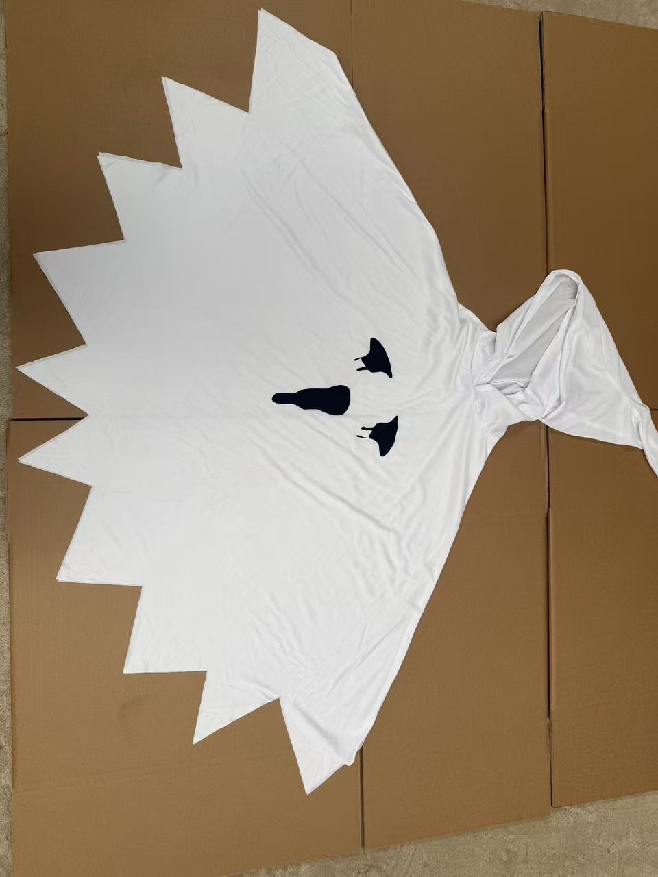 Oversized  Hooded Ghost Halloween Poncho Costume in White or Pink