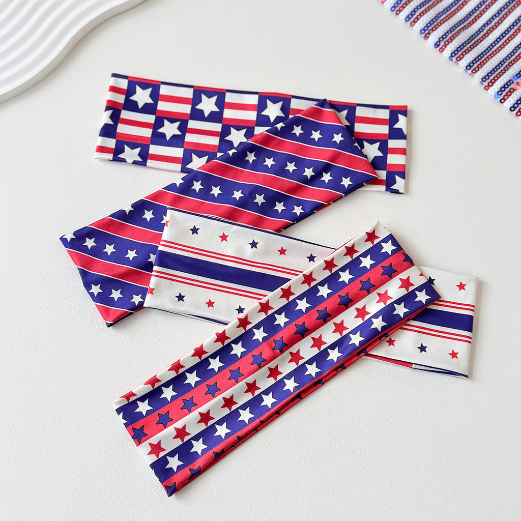 Independence Day Star Stripes High Elastic Sports Headband