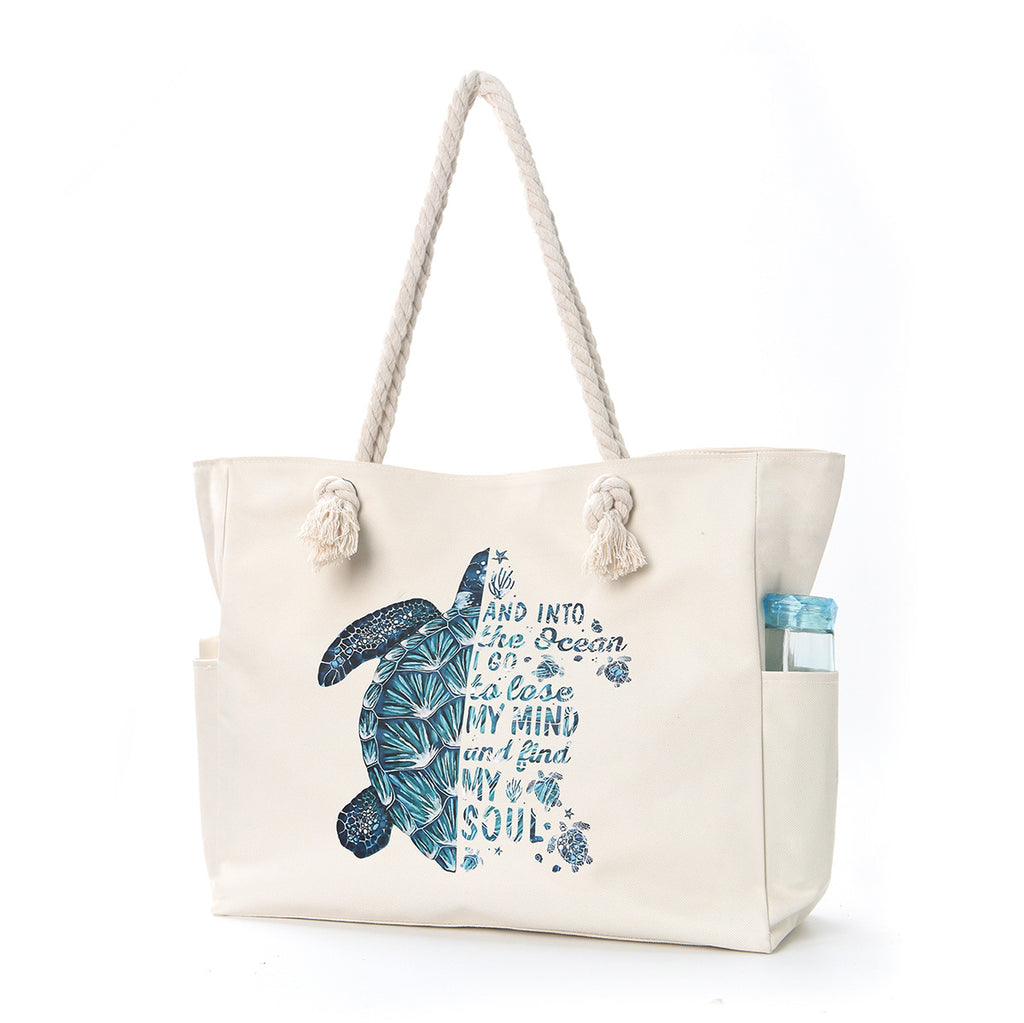 Women Large Capacity Beach Canvas Underarm Bag