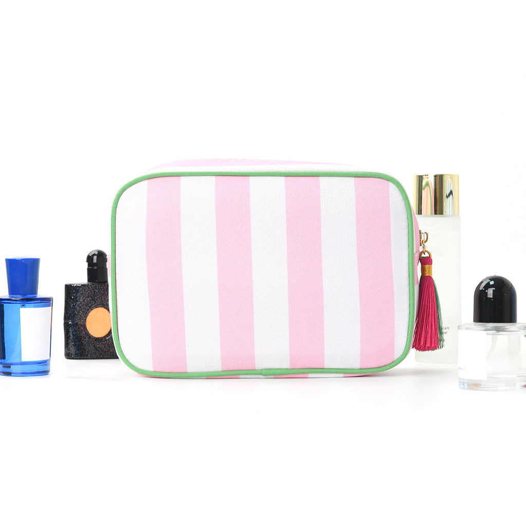 Striped Tassel Large Capacity Waterproof Cosmetic Travel Bag