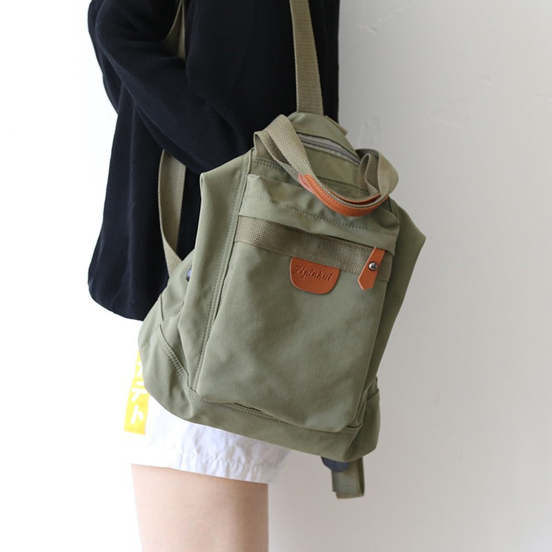 Japanese Retro Canvas Backpack For Women 2026 New Casual Fashion School Bag Korean Version Backpack For Junior High School Students And College Students