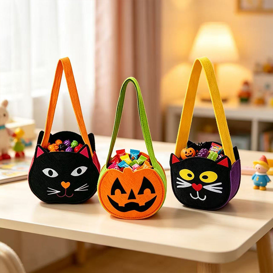Crossbody Handbag Candy Bag Halloween Sugar Bag Gift Bag Nonwoven Packaging Children's Party Decor Prop
