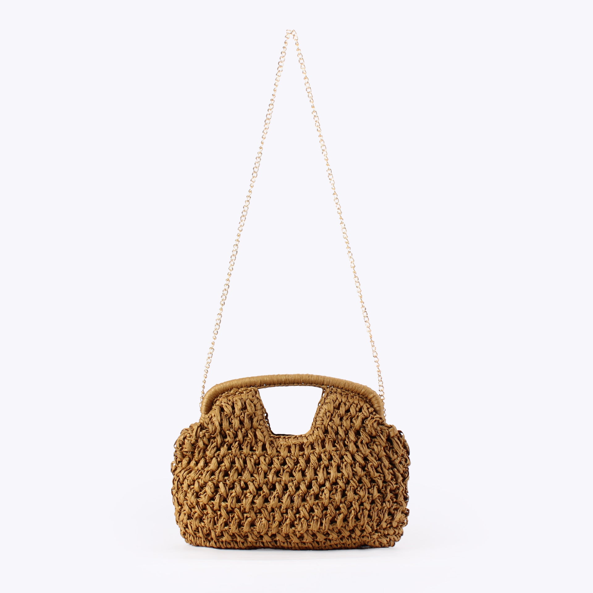 Women Simple Woven Bag, Casual Beach Vacation Shoulder Bag