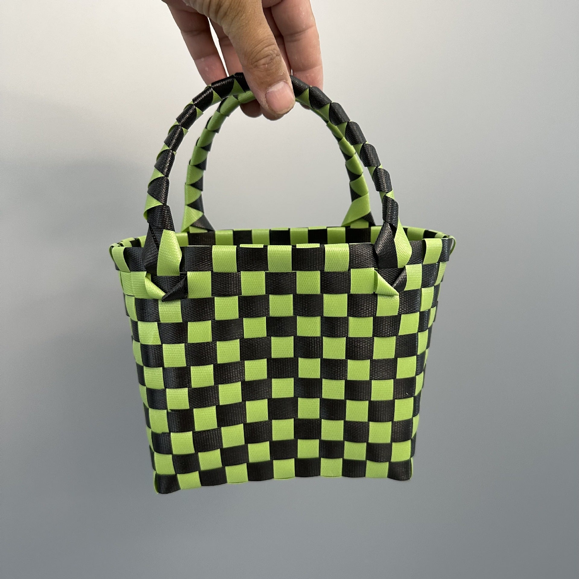Plastic Woven Small Square Handbag Souvenir Bag