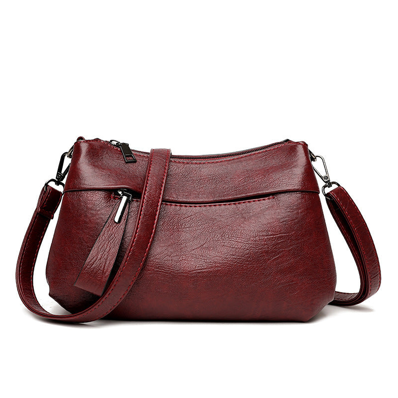 Middle-Aged Women'S Bag, Korean Version, Stylish And Atmospheric One-Shoulder Crossbody Bag, Simple And Trendy Mother Bag, Versatile Bag, High-End Bag