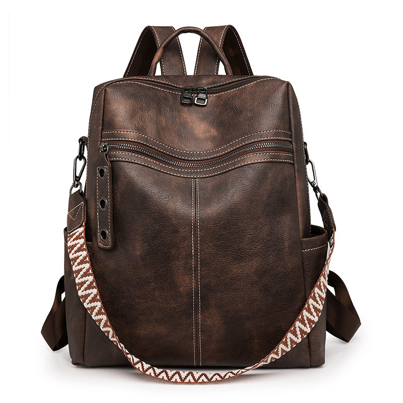 Women PU Large Capacity Crossbody Backpack, Business Commute Shoulder Bag