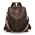 Women PU Large Capacity Crossbody Backpack, Business Commute Shoulder Bag
