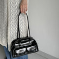 Retro Niche Design Large Capacity Pocket Bowling Armpit Handbag
