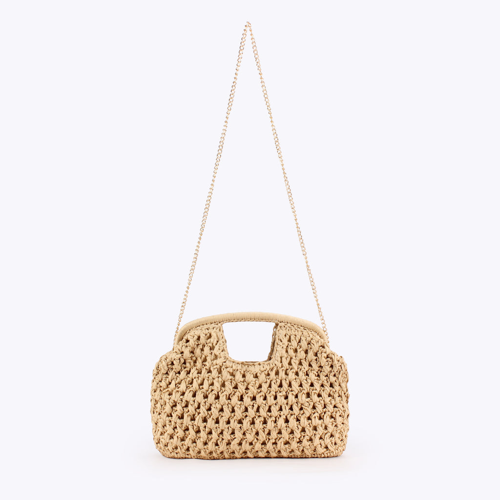 Women Simple Woven Bag, Casual Beach Vacation Shoulder Bag