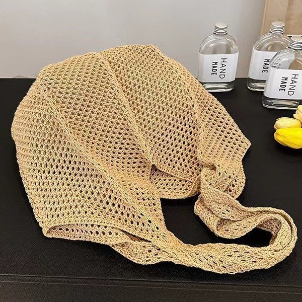 Large Capacity Knit Crochet Mesh Shoulder Beach Tote Bag