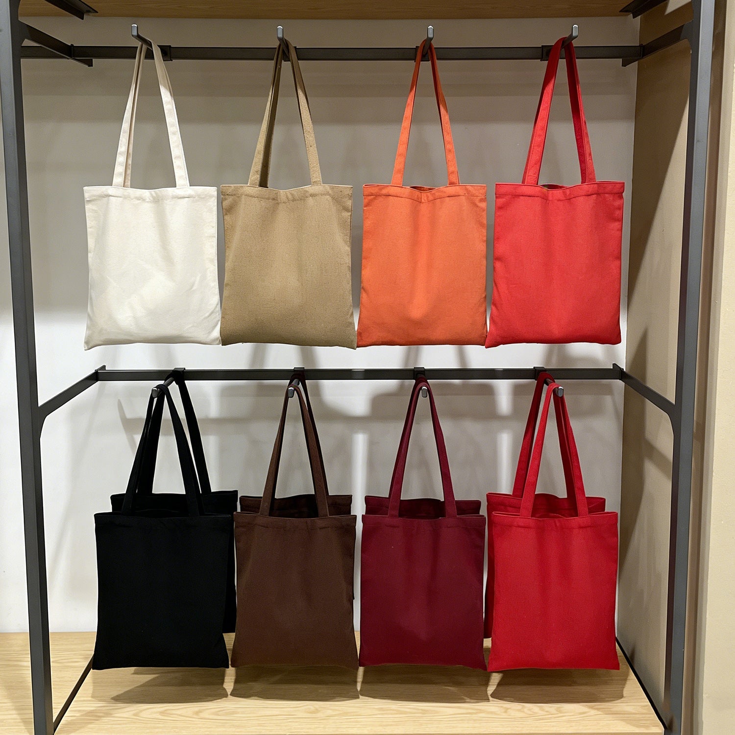 2026 Women  Colored Blank Canvas Tote Bag